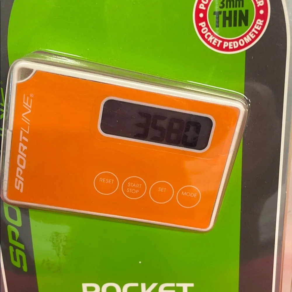 Sportline Orange Pocket Pedometer Orange - Picture 3 of 4